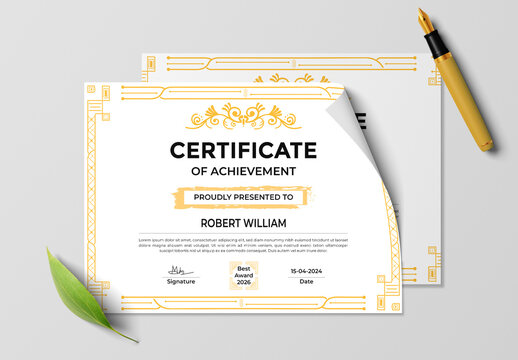 Minimal Creative Certificate Template