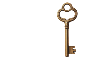 A Vintage Brass Key Featuring an Intricate Design Perfect for Antique Enthusiasts and Home Decor Projects.
