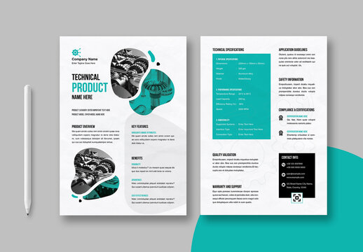 Technical Product Data Sheet Template Layout