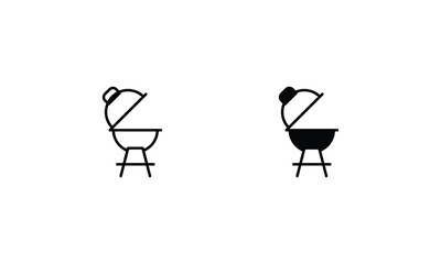 Grill  icons set vector stock illustration