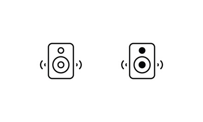 Speaker  icons set vector stock illustration