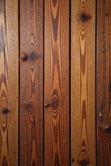 Naklejka premium Worn and weathered red oak wood floor with cracks, natural textures, rustic flooring