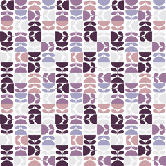 Print floral Plaid Fabric Pattern