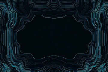 Abstract close-up of a glowing blue digital circuit board, showcasing intricate connections and technological design on a black background.
