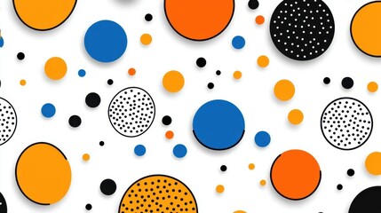 Vibrant seamless pattern with scattered confetti dots