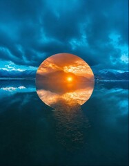 sunset over the sea