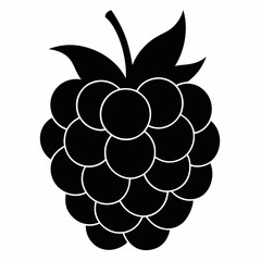 Boysenberry Fruit Silhouette Vector Art