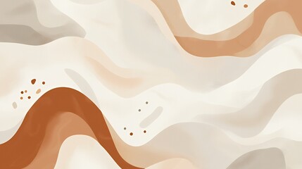 Abstract Beige and Brown Wave Pattern Design