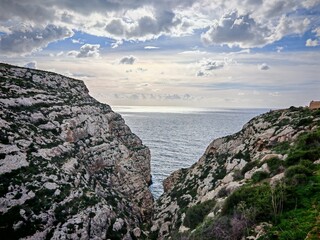 rocky coast at sunset