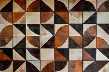 tile design with earthy brown tones in a grid