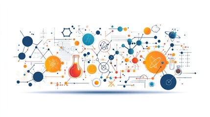 Obraz premium Abstract science and technology concept illustration.