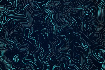Fototapeta premium Abstract close-up of a glowing blue digital circuit board, showcasing intricate connections and technological design on a black background. 