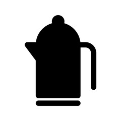 Electric kettle icon, beverage, drink, vector illustration