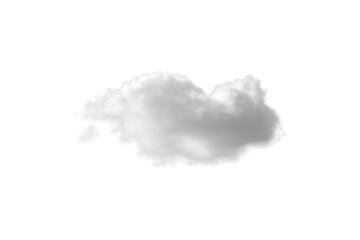 Floating white cloud with a clear and polished effect. Transparent background featuring realistic 3D clouds. White cloud isolated on transparent background
