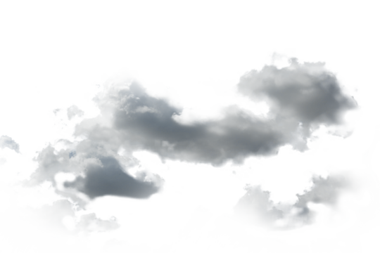 White clouds isolated on black background, clounds