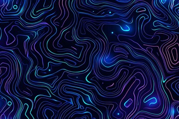 Abstract close-up of a glowing blue digital circuit board, showcasing intricate connections and technological design on a black background.
