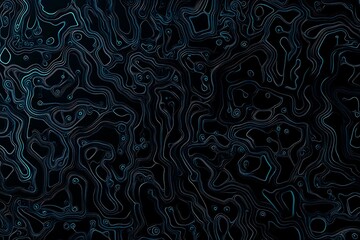 Fototapeta premium Abstract close-up of a glowing blue digital circuit board, showcasing intricate connections and technological design on a black background. 