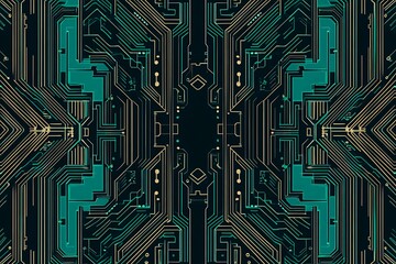 Abstract close-up of a glowing blue digital circuit board, showcasing intricate connections and technological design on a black background.
