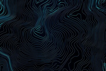 Obraz premium Abstract close-up of a glowing blue digital circuit board, showcasing intricate connections and technological design on a black background. 