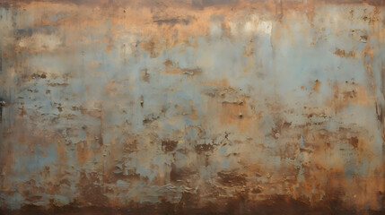 Digital rusted old painted metal sheet graphics poster background