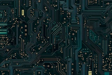 Abstract close-up of a glowing blue digital circuit board, showcasing intricate connections and technological design on a black background.
