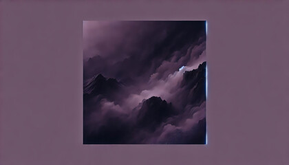 Mystical Mountain Peaks in the Twilight