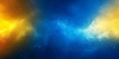 Obraz premium Blue and Yellow Gradient Background with Abstract Elements, Generative AI
