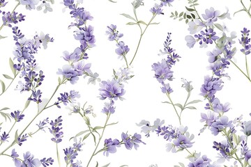 tile design with delicate lavender flowers