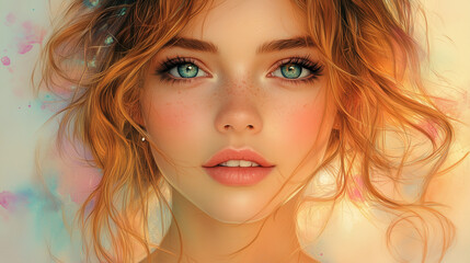 Obraz premium Sketch portrait woman