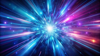 Fototapeta premium Abstract 4K Video Still: Dynamic Blue and Purple Light Motion
