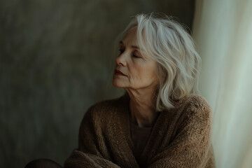 Fototapeta premium Elegant Portrait of a Calm Woman