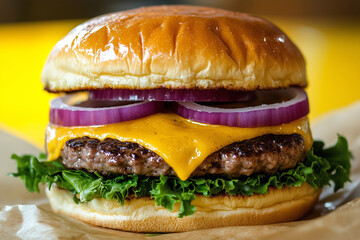 Cheeseburger with Fresh Ingredients