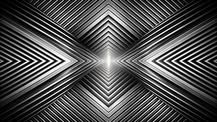 Abstract Black and White Geometric Background: Diagonal Lines, Modern Monochrome Poster Template