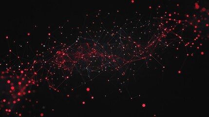 Abstract Red and Black Network Connections