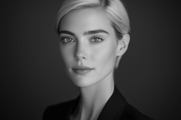 Fototapeta premium Beautiful skin woman face, healthy beauty skincare and cosmetics for adverstising. Generative Ai. 