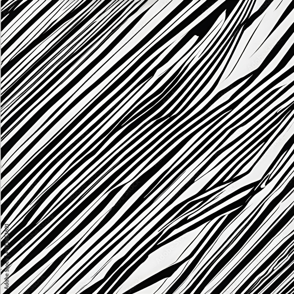 Aufkleber a striking abstract pattern of bold black and white lines, creating a sense of movement and energy. 
