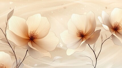 Obraz premium Elegant floral design with soft pastel colors.