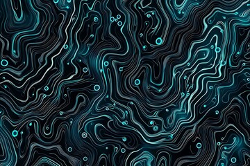 Abstract close-up of a glowing blue digital circuit board, showcasing intricate connections and technological design on a black background.
