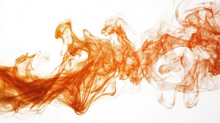 Fototapeta premium Intense Flames on white Background Isolated, Vivid orange flames rising fiercely against a white backdrop