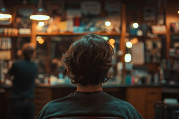Fototapeta premium Relaxing Moment at the Barber Shop