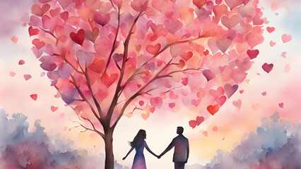 A minimalist line art illustration of two intertwined hearts with delicate floral accents, symbolizing love and connection, isolated on a transparent background

