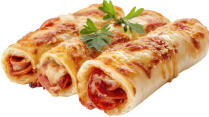 pizza roll isolated on white transparent background