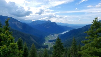 view of the mountains