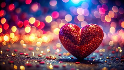 Abstract Heart Valentine's Day Fashion Photography: Blurred Background, Selective Focus