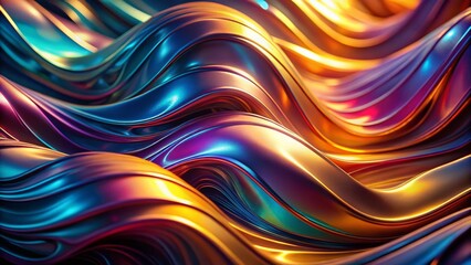 Fototapeta premium Abstract Metallic Liquid Wave Background - Long Exposure Photography