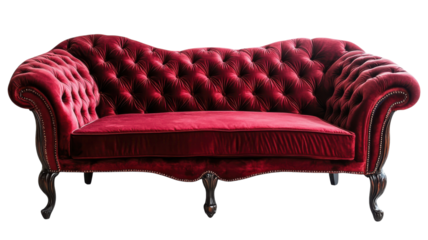 Elegant Red Sofa for Modern Interior Design and Home Decoration: Ideal for Stylish Spaces and Contemporary Living Rooms.