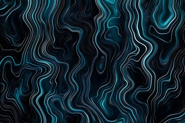 Fototapeta premium Abstract close-up of a glowing blue digital circuit board, showcasing intricate connections and technological design on a black background. 