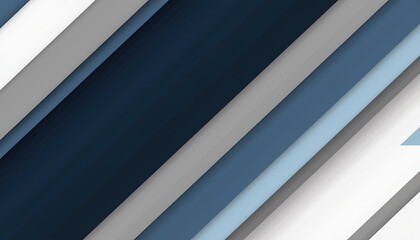 Obraz premium Blue and white multi-layered abstract geometric background in wide and narrow stripes