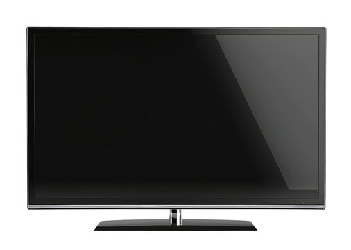 TV screen or computer monitor isolated on transparent background