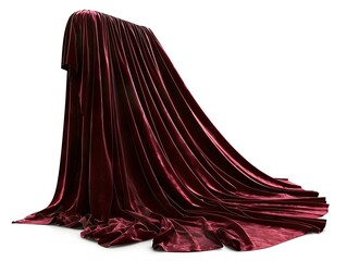 Naklejka premium cape design with elegant velvet texture in dark maroon